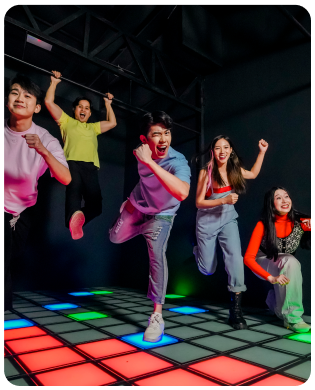 Colorful game moment