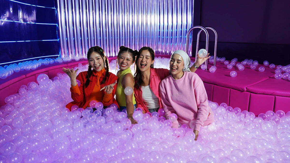 Dry ball pit at The Curve